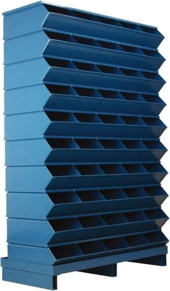 Stackbin - 10 Bin, Shelving Unit with Openings & Base - 37" Wide x 57-1/2" High - Caliber Tooling