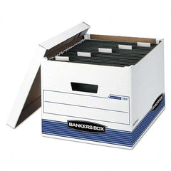 Compartment Storage Boxes & Bins; Type: File Boxes-Storage; Storage Box Type: File Boxes-Storage; Number of Compartments: 1; Overall Depth: 16 in; Overall Depth: 16 in; Color: White/Blue; Overall Depth (Decimal Inch): 16 in; Overall Depth (mm): 16 in