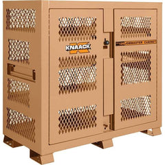 Knaack - 3 Shelf, 2 Door Job Site Storage Unit - 60" Wide x 30" Deep x 60" High, Steel, Tan - Caliber Tooling