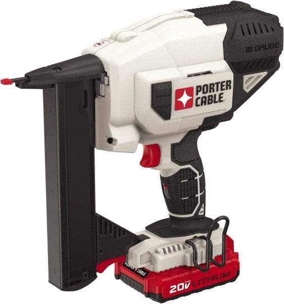 Porter-Cable - 1/4" Crown, 18 Gauge, 100 Staple Capacity Power Stapler - Includes Charger & 20V Max Battery - Caliber Tooling