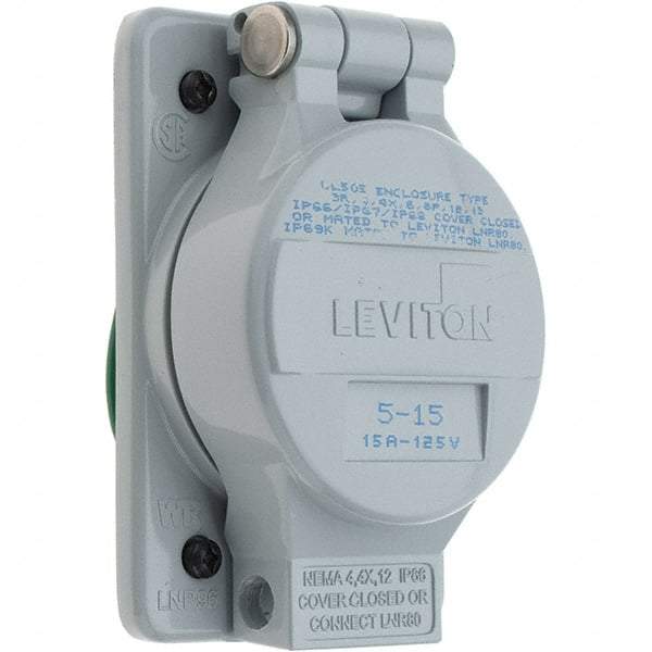 Leviton - Straight Blade Receptacles   Receptacle Type: Single Receptacle    Grade: Industrial - Caliber Tooling