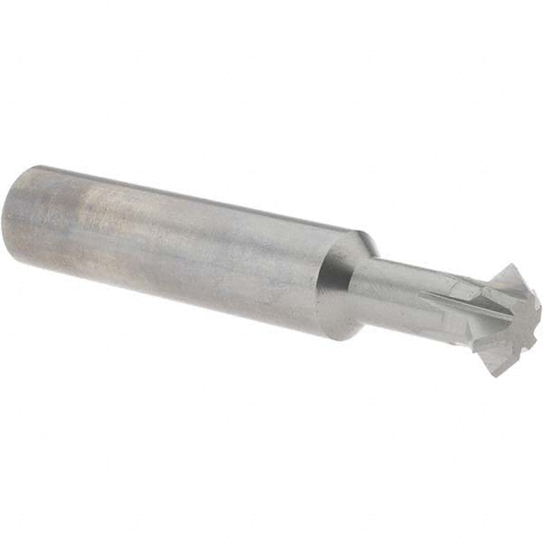 Accupro - 5/8° 5/8" Cut Diam, 0.25" Cut Width, 5/8" Shank, Solid Carbide Double-Angle Cutter - Caliber Tooling