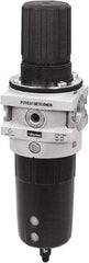 Parker - 1" NPT Port Heavy-Duty 1 Piece Filter/Regulator FRL Unit - Polypropylene Bowl, 465 SCFM, 254 Max psi, 13-1/2" High, Automatic Drain - Caliber Tooling