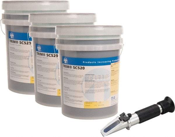 Master Fluid Solutions - Trim SC520, 5 Gal Pail Cutting & Grinding Fluid - Semisynthetic, For CNC Turning, Drilling, Milling, Sawing - Caliber Tooling