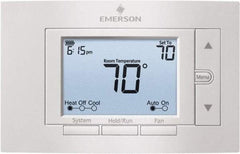 White-Rodgers - 50 to 99°F, 4 Heat, 2 Cool, Digital Programmable Multi-Stage Thermostat - 20 to 30 Volts, 1.77" Inside Depth x 1.77" Inside Height x 5-1/4" Inside Width, Horizontal Mount - Caliber Tooling