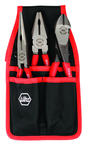 Soft Grip Pliers Belt Pack Pouch Set with High Lev; Combo & Long Nose in Belt Pack Pouch. 3 Pc. Set - Caliber Tooling