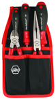 Soft Grip Belt Pack Pouch Set With Slotted & Philips Drivers Diagonal Cutters & Long Nose Pliers. 5 Pc. Set - Caliber Tooling