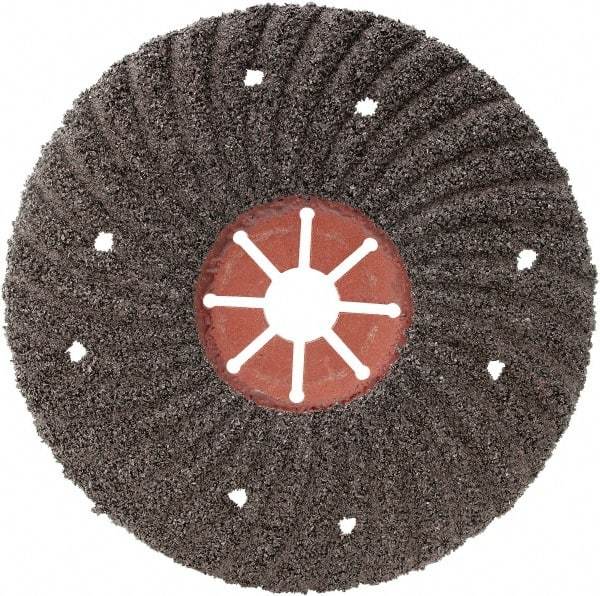 Camel Grinding Wheels - 4-1/2" Diam 7/8" Hole 80 Grit Fiber Disc - Fine Grade, Silicon Carbide, 8,500 Max RPM, Series Semi Flex Red Fiber - Caliber Tooling