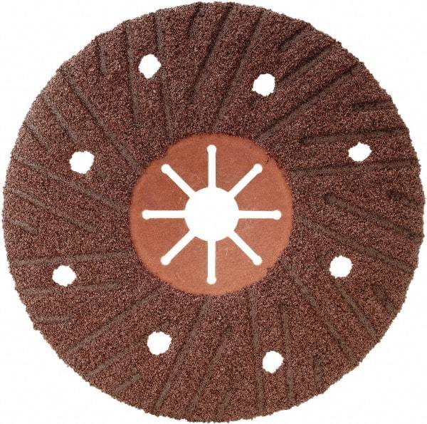 Camel Grinding Wheels - 4-1/2" Diam 7/8" Hole 60 Grit Fiber Disc - Medium Grade, Aluminum Oxide, 13,300 Max RPM, Series Semi Flex Red Fiber - Caliber Tooling