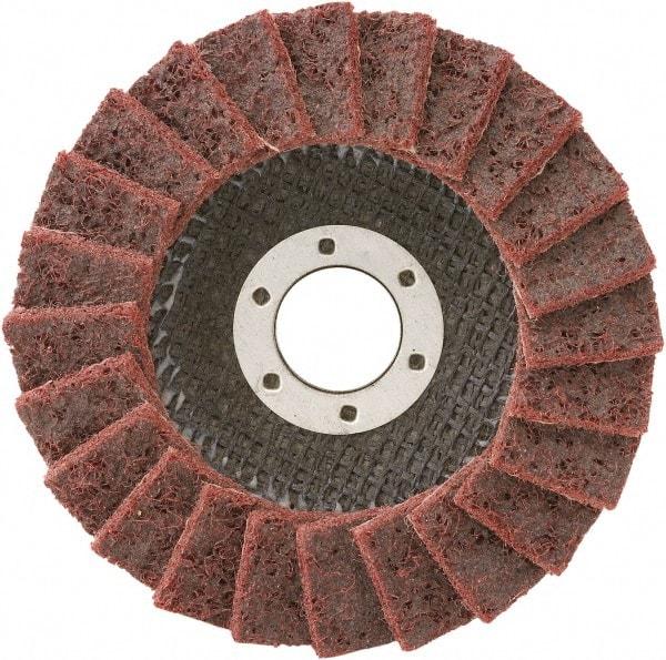 Camel Grinding Wheels - 80 Grit, 5" Disc Diam, 7/8" Center Hole, Type 29 Aluminum Oxide Flap Disc - 12,200 Max RPM, Non-Woven Backing, Arbor Attaching System, Non-Woven - Caliber Tooling