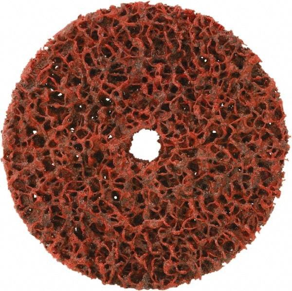 Camel Grinding Wheels - 4" Medium Grade Aluminum Oxide Deburring Disc - 1/2" Center Hole, Arbor Connection, Red - Caliber Tooling