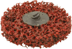 Camel Grinding Wheels - 3" Medium Grade Aluminum Oxide Deburring Disc - 1/2" Center Hole, Quick Change Connection, Red - Caliber Tooling