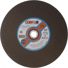 Camel Grinding Wheels - 16" 24 Grit Aluminum Oxide Cutoff Wheel - 5/32" Thick, 1" Arbor, 3,820 Max RPM - Caliber Tooling