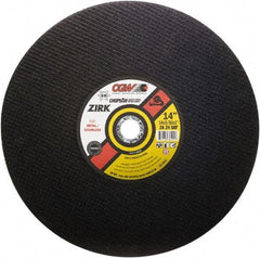 Camel Grinding Wheels - 14" 24 Grit Zirconia Alumina Cutoff Wheel - 3/32" Thick, 1" Arbor, 4,400 Max RPM - Caliber Tooling