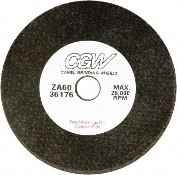 Camel Grinding Wheels - 4" 36 Grit Zirconia Alumina Cutoff Wheel - 1/16" Thick, 1/4" Arbor, 19,100 Max RPM - Caliber Tooling