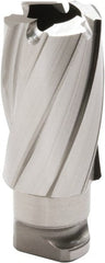 Annular Cutter: 9/16″ Dia, 1″ Depth of Cut, Cobalt 5/8″ Shank Dia, Rotaloc Twist-Style Shank, Bright/Uncoated