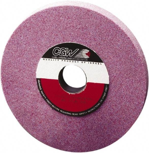 Camel Grinding Wheels - 7" Diam x 1-1/4" Hole x 1/2" Thick, J Hardness, 60 Grit Surface Grinding Wheel - Ceramic, Type 1, Medium Grade, Vitrified Bond, No Recess - Caliber Tooling