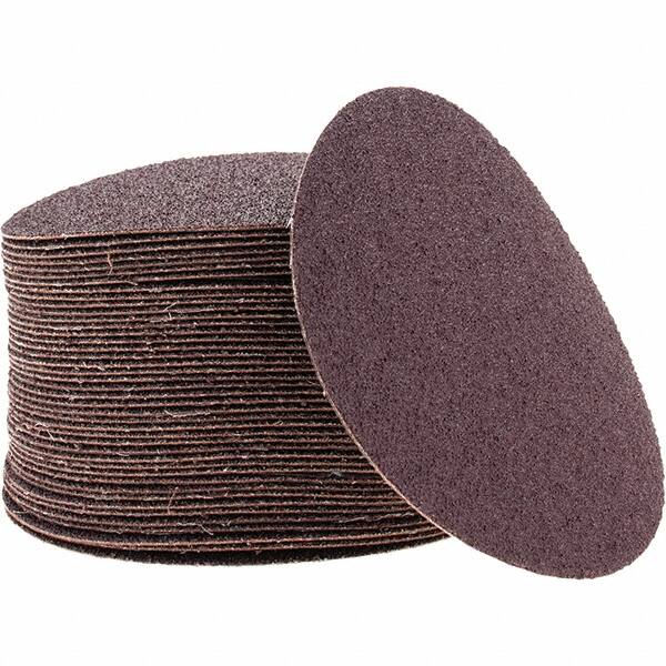 Camel Grinding Wheels - 5" Diam, 40 Grit Aluminum Oxide Adhesive PSA Disc - Coarse Grade, Maroon, X Weighted Backing, Flexible - Caliber Tooling