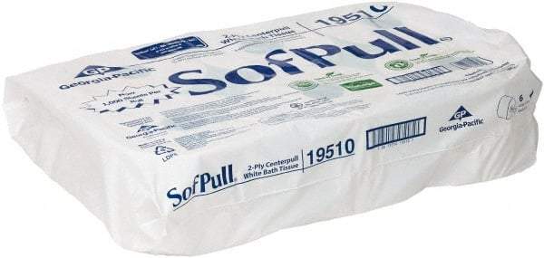 Georgia Pacific - 700' Roll Length x 5-1/4" Sheet Width, Center Pull Roll Toilet Tissue - 1,000 Sheets per Roll, 2 Ply, White, Recycled Fiber - Caliber Tooling