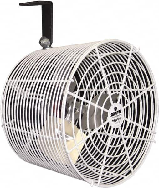 Schaefer Ventilation Equipment - 12" Blade, 1/10 hp, 1,470 CFM, Variable Speed Industrial Circulation Fan - Ceiling Mount, 1 Speed - Caliber Tooling