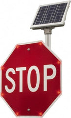 TAPCO - "Stop", 48" Wide x 48" High, Aluminum Stop & Yield Signs - 0.08" Thick, Red/White, Diamond Grade Reflectivity, Octagon, Post Mount - Caliber Tooling