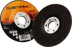 3M - 36 Grit, 4" Wheel Diam, 1/8" Wheel Thickness, 3/8" Arbor Hole, Type 27 Depressed Center Wheel - Ceramic, 15,300 Max RPM - Caliber Tooling