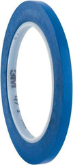 3M - Blue Solid Color Vinyl Tape - 1/4" Wide x 108' Long x 5.2 mil Thick, General Traffic - Caliber Tooling