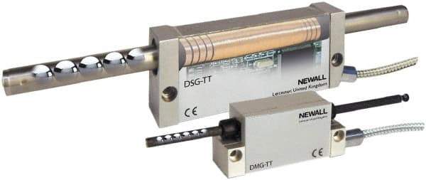 Newall - 2" Max Measuring Range, 1, 2, 5 & 10 µm Resolution, 9" Scale Length, Inductive DRO Linear Scale - 5 µm Accuracy, IP67, 11-1/2' Cable Length, Series DMG-TT - Caliber Tooling