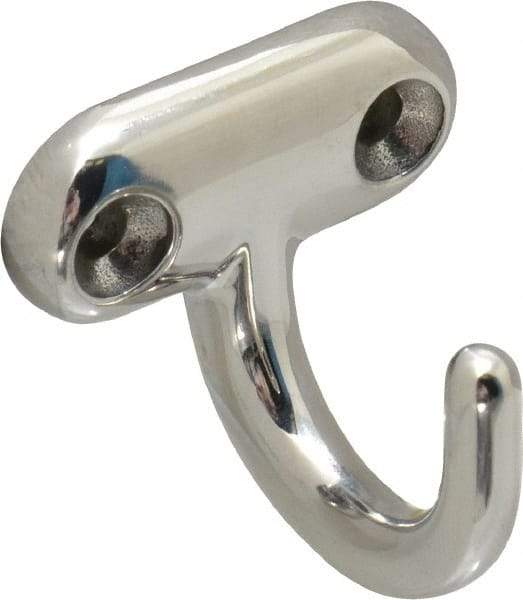 Sugatsune - 1-27/64" Wide x 1-5/16" High x 7/32" Thick, Wall Hook - 1-1/4" Projection, Polished - Caliber Tooling