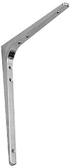 Sugatsune - 78 Lb Capacity, Satin Stainless Steel Coated, Shelf Bracket - 9-7/16" Long, 11-7/8" Wide - Caliber Tooling