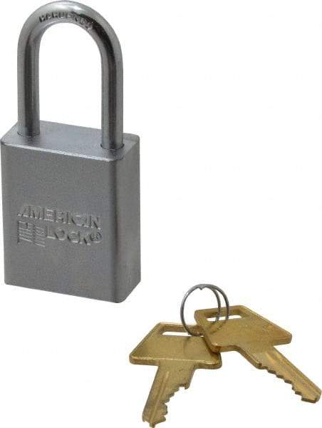 American Lock - 1-1/2" Shackle Clearance, Keyed Alike A5101 Padlock - 1/4" Shackle Diam, Steel - Caliber Tooling