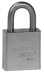 American Lock - 3" Shackle Clearance, Keyed Alike A5202 Padlock - 5/16" Shackle Diam, Steel - Caliber Tooling