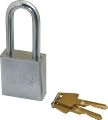 American Lock - 2" Shackle Clearance, Keyed Different A5201 Padlock - 5/16" Shackle Diam, Steel - Caliber Tooling