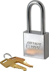 American Lock - 2" Shackle Clearance, Keyed Alike A5201 Padlock - 5/16" Shackle Diam, Steel - Caliber Tooling