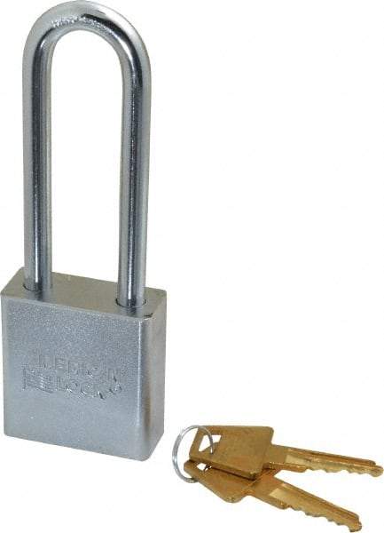 American Lock - 3" Shackle Clearance, Keyed Alike A5202 Padlock - 5/16" Shackle Diam, Steel - Caliber Tooling