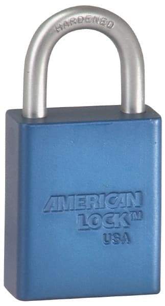 American Lock - Keyed Alike Conductive Lockout Padlock - 3" Shackle Clearance, 1/4" Shackle Diam, 1.8" Body Height x 1-1/2" Body Width, Orange, 5 Pins - Caliber Tooling