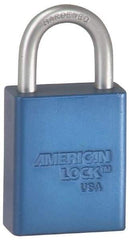 American Lock - Keyed Alike Conductive Lockout Padlock - 3" Shackle Clearance, 1/4" Shackle Diam, 1.8" Body Height x 1-1/2" Body Width, Orange, 5 Pins - Caliber Tooling