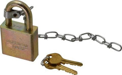 American Lock - 1-1/8" Shackle Clearance, Keyed Different A5200GLWN Padlock - 5/16" Shackle Diam, Steel, with Solid Steel Finish - Caliber Tooling