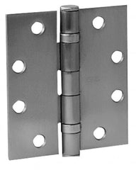 Stanley - 4" Long x 4" Wide Brass Full Mortise Commercial Hinge - Caliber Tooling