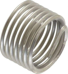 Heli-Coil - M12x1.25 Metric Fine, 12mm OAL, Free Running Helical Insert - 7-1/4 Free Coils, Tanged, 304 Stainless Steel, Bright Finish, 1D Insert Length - Caliber Tooling