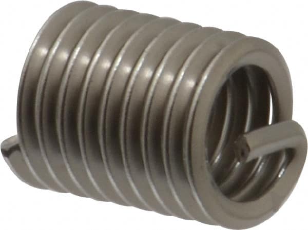 Heli-Coil - 5/16-18 UNC, 5/8" OAL, Free Running Helical Insert - 9-1/4 Free Coils, Tanged, Stainless Steel, 2D Insert Length - Exact Industrial Supply