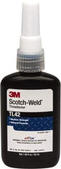 3M - 50 mL Bottle, Blue, Medium Strength Liquid Threadlocker - Series TL42, 24 hr Full Cure Time, Hand Tool Removal - Caliber Tooling