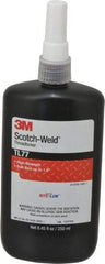 3M - 250 mL, Red, High Strength Liquid Threadlocker - Series TL77, 24 hr Full Cure Time, Hand Tool, Heat Removal - Caliber Tooling