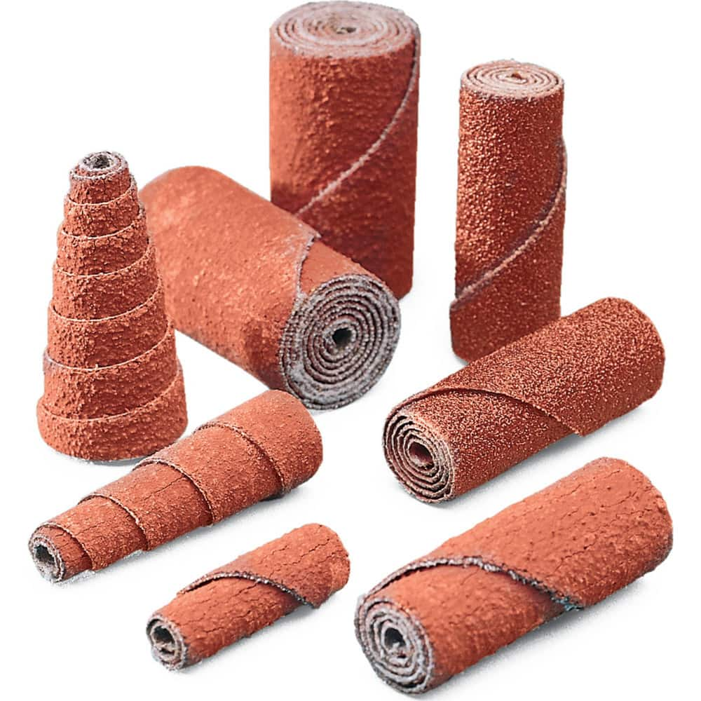 Full Taper Cartridge Rolls; Maximum Roll Diameter: 0.375 in; Overall Length (Inch): 1.50; Abrasive Material: Ceramic; Pilot Hole Diameter: 0.125 in; Maximum Rpm: 24000.000; Backing Weight: X; Grit: 80; Grit (FEPA): 80; Grit: 80; Overall Length: 1.50