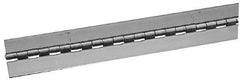 Made in USA - 72" Long x 1-1/2" Wide, 1/2" Knuckle, Steel Continuous Hinge - 1/8" Pin Diam, 0.06" Thick without Holes - Caliber Tooling