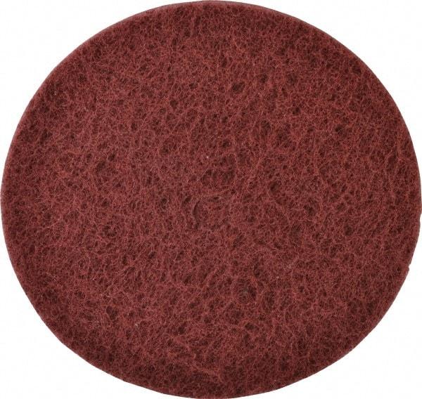 Standard Abrasives - 6" Very Fine Grade Deburring Disc - 1/2" Center Hole, Arbor Connection, Red, 3,600 Max RPM - Caliber Tooling