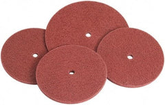 Standard Abrasives - 10" Very Fine Grade Aluminum Oxide Deburring Disc - 1/2" Center Hole, Arbor Connection, Red, 2,000 Max RPM - Caliber Tooling