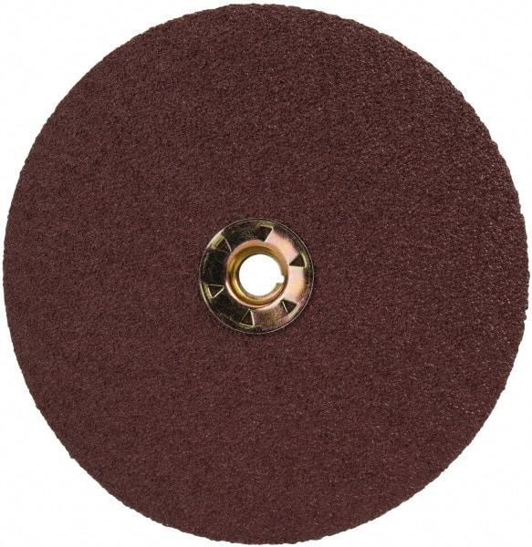 Standard Abrasives - 7" Diam 36 Grit Fiber Disc - Very Coarse Grade, Aluminum Oxide, 8,600 Max RPM - Caliber Tooling