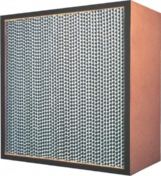 Made in USA - 24" High x 30" Wide 11-1/2" Deep, 99.7% Capture Efficiency, HEPA Air Filter - Microfiber Paper Media, Particle Board Frame, 250 FPM Max, 1,250 CFM, 180°F Max, Use with Hospitals & Clean Rooms - Caliber Tooling