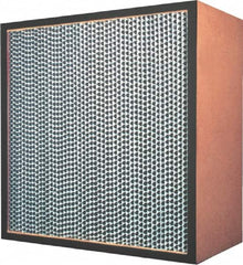 Made in USA - 24" High x 30" Wide 11-1/2" Deep, 99.97% Capture Efficiency, HEPA Air Filter - Microfiber Paper Media, Particle Board Frame, 500 FPM Max, 2,500 CFM, 180°F Max, Use with Hospitals & Clean Rooms - Caliber Tooling